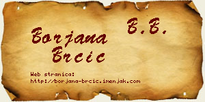 Borjana Brčić vizit kartica